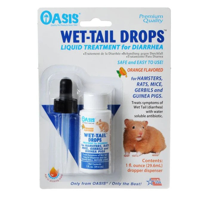 Oasis Wet-Tail Drops Liquid Treatment for Diarrhea in Small Pets