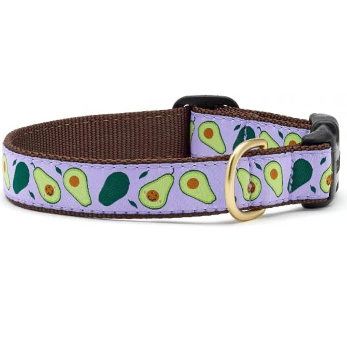 Up Country Avocado Pattern Dog Collar, Large (15 To 21 inches) 1 Inch Wide Width