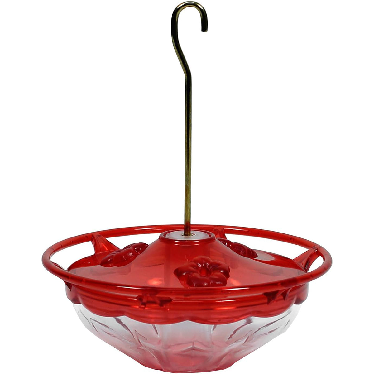 Aspects Red/Clear Mini HummBlossom Hanging Hummingbird Feeder - 4 Oz