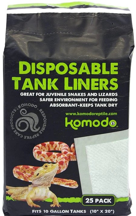 Komodo Repti-Pads Disposable Tank Liners 10 x 20 Inch - 25 Pack