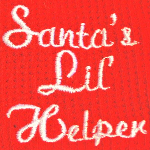"Santa's Lil Helper" Embroidered Thermal Dog Pajamas, X-Small