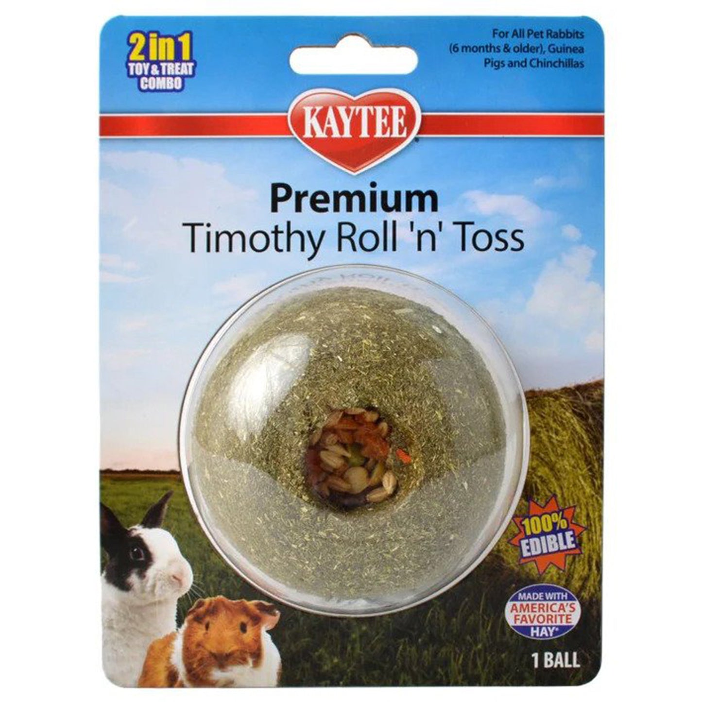 Kaytee Premium Timothy Roll 'n' Toss Small Animal Treats