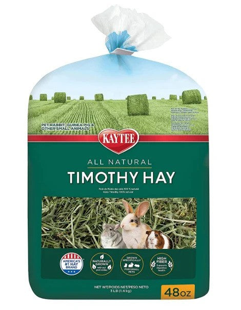 Kaytee All Natural Timothy Hay for Guinea Pigs, Rabbits & Other Small Animals - 3 Pound