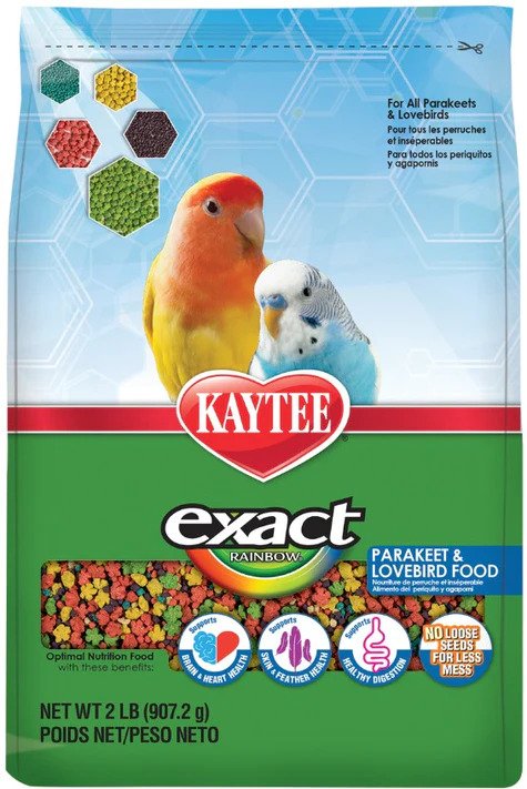 Kaytee Exact Rainbow Parakeet & Lovebird Food- 2lbs