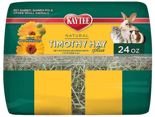 Kaytee Timothy Hay Plus Marigolds for Guinea Pigs, Rabbits & Other Small Animals - 24 oz