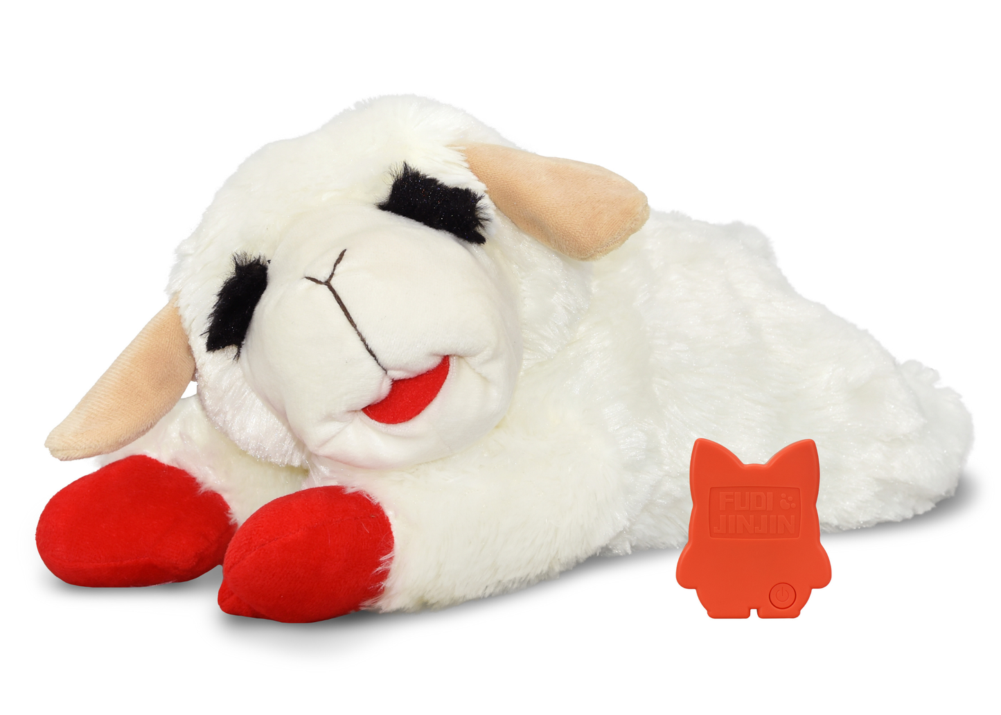 Multipet Lamb Chop Love with Heartbeat Plush Dog Toy  - 16"