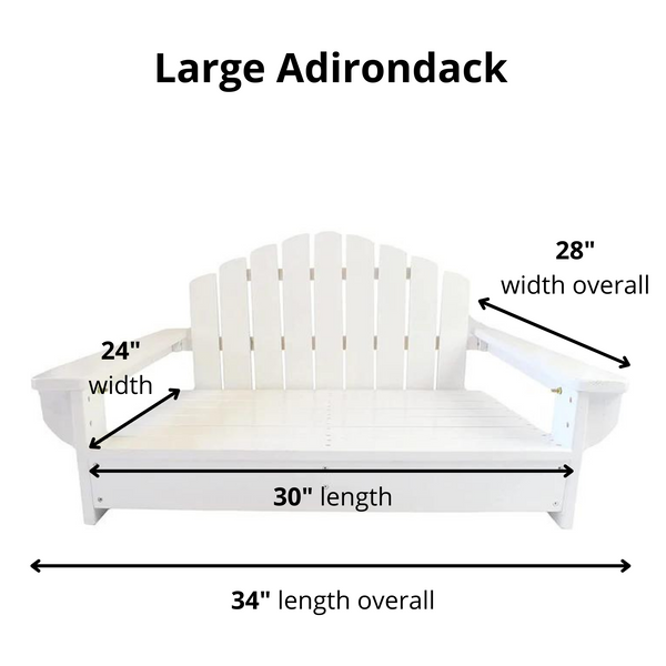 White Dog Adirondack Chair Bed