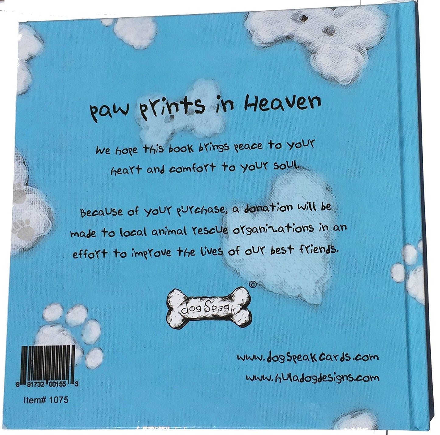 Paw Prints In Heaven Hardcover Pet Memorial Children's Book