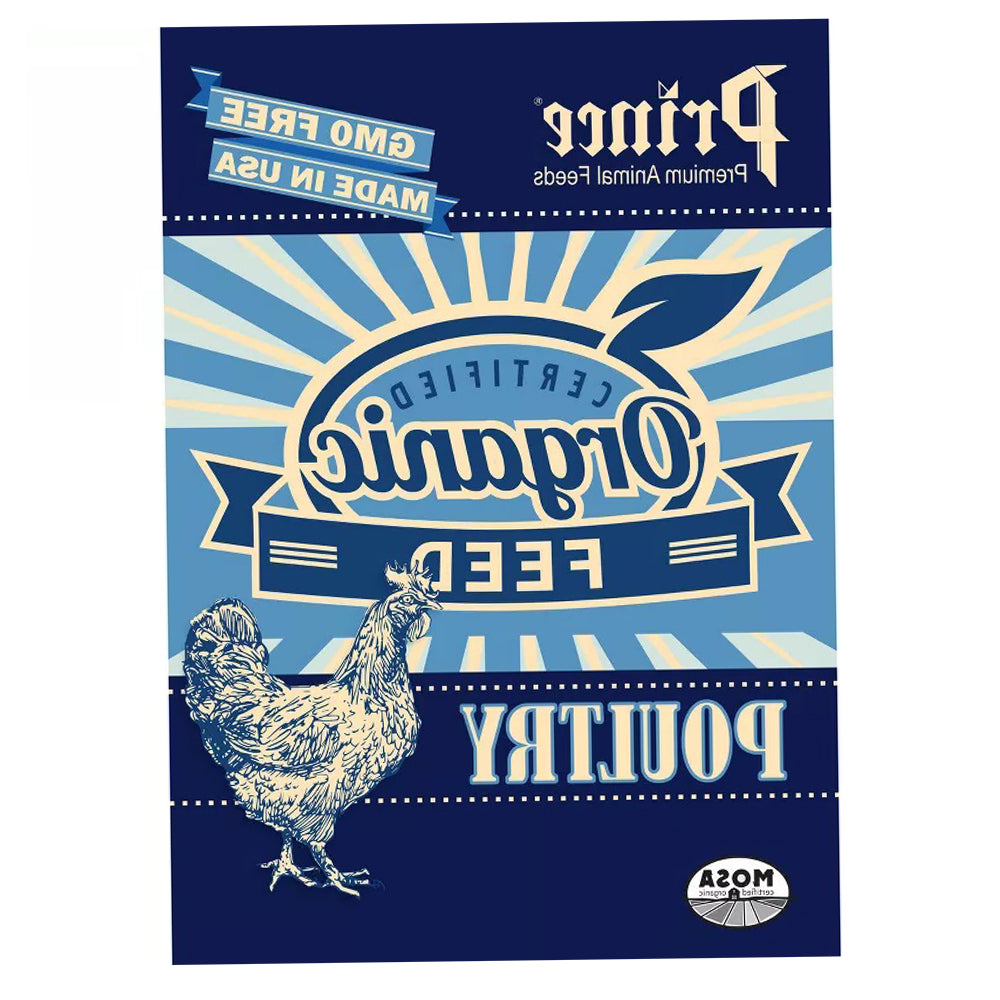 Prince Organic 16% Pullet Grower Layer Crumble Poultry Feed - 50 Lbs