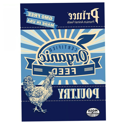 Prince Organic 16% Pullet Grower Layer Crumble Poultry Feed - 50 Lbs