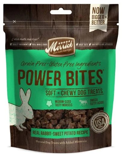 Merrick Grain Free And Gluten Free Dog Treats with Real Rabbit And Sweet Potato - 6 oz