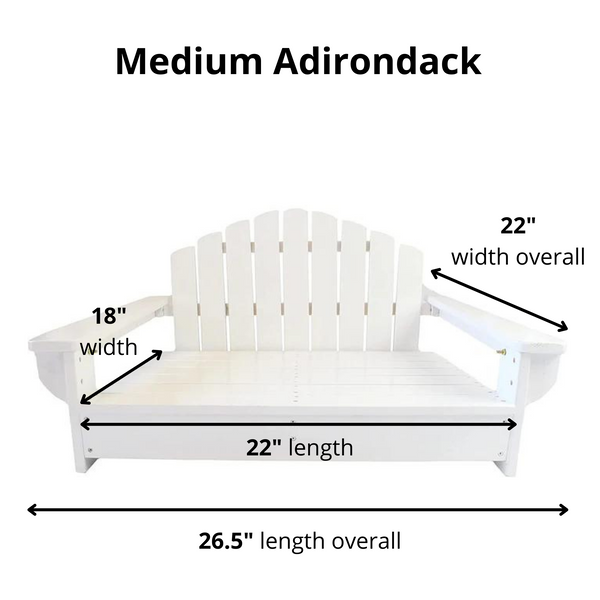 White Dog Adirondack Chair Bed