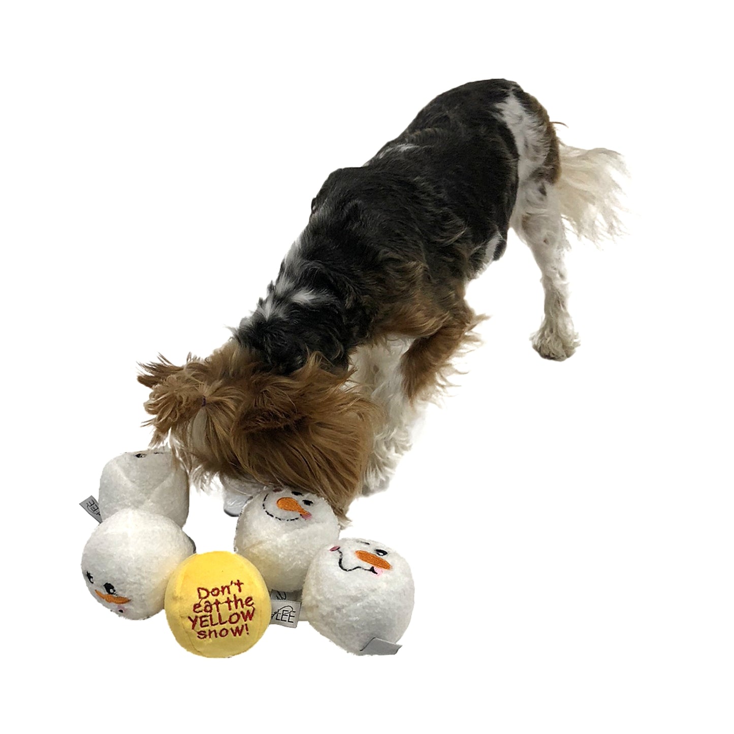 Midlee Snowball Fight Plush Dog Toy - 3"
