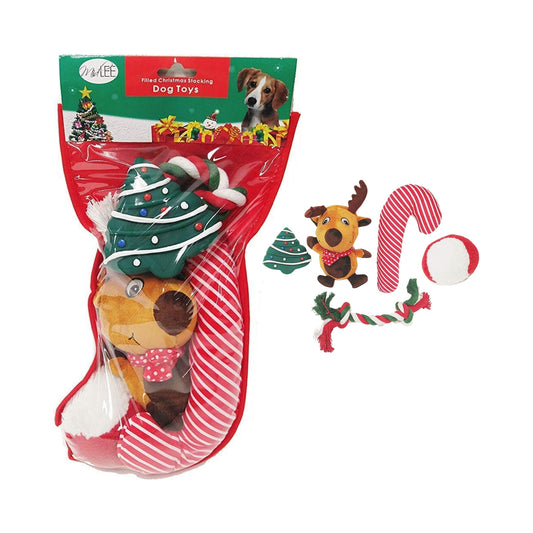 Midlee Dog Christmas Stocking Filled with Toys