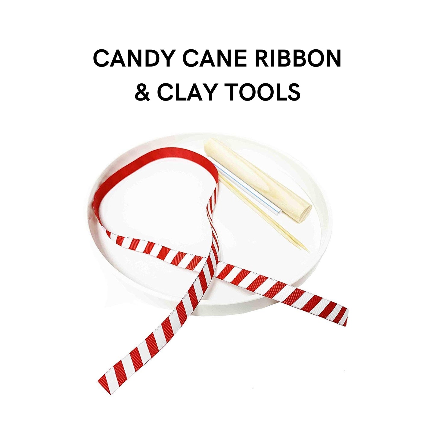 Midlee Candy Cane Ribbon Paw Print Ornament