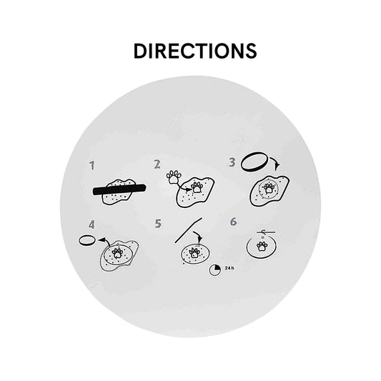 Midlee Paw Print Clay Pet Memory Kit- Dog and Cat Keepsake Ornament