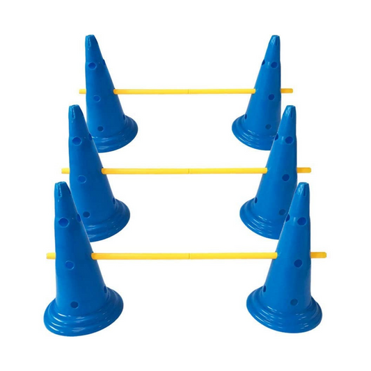 Midlee Dog Cone & Pole Agility Set- Adjustable Big to Small Dogs- Set of 3