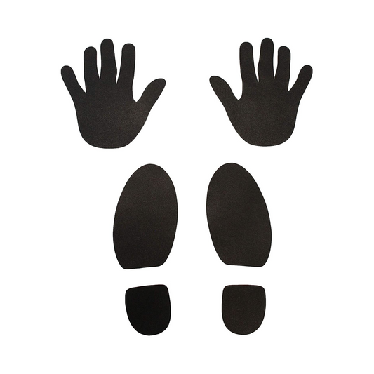 Midlee Hands & Feet Vinyl Floor & Wall Decals- Pack of 12 Feet & Hands