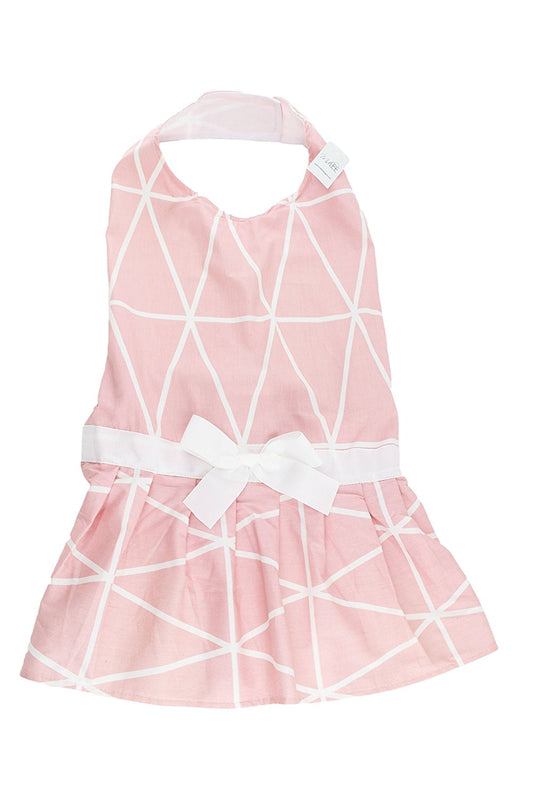 Midlee Pink Geometric Big Dog Dress