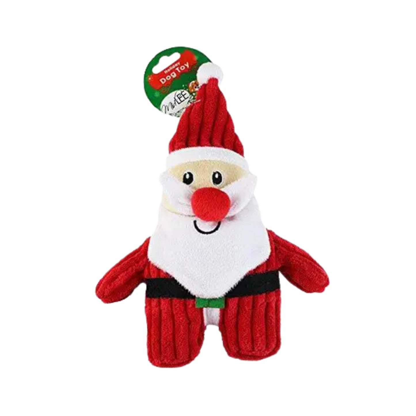 Midlee Christmas Corduroy Dog Toy (Santa)