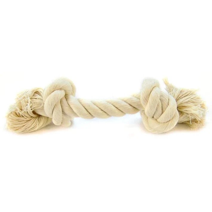 Flossy Chews Rope Bone - White- Mini (6" Long)