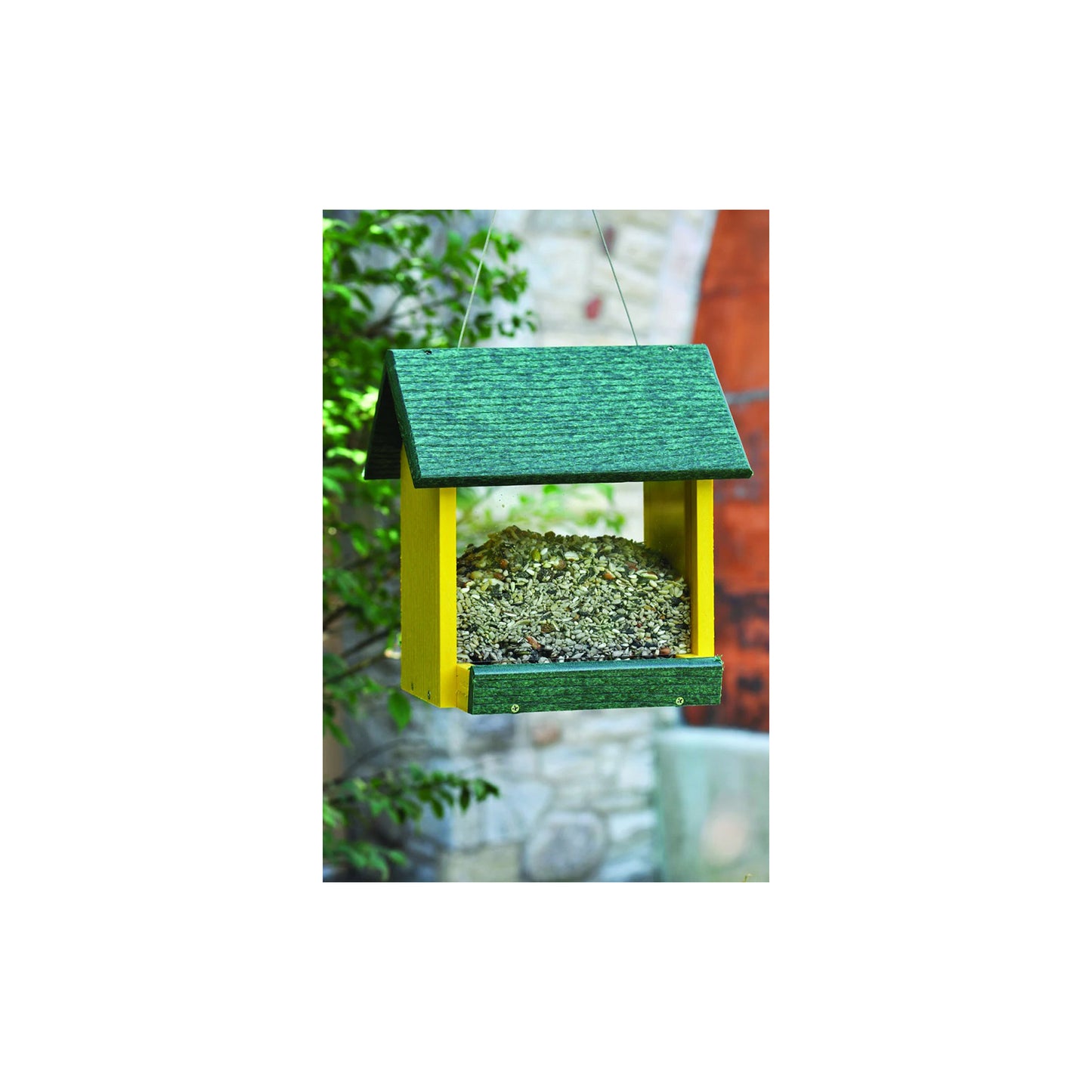 Nature's Select Green/Yellow Hopper Feeder - 10"X 9"X 11"
