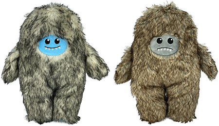 Multipet Yeti Betty Plush Monster with Squeaker Assorted Color Dog Toy (10")- One Toy