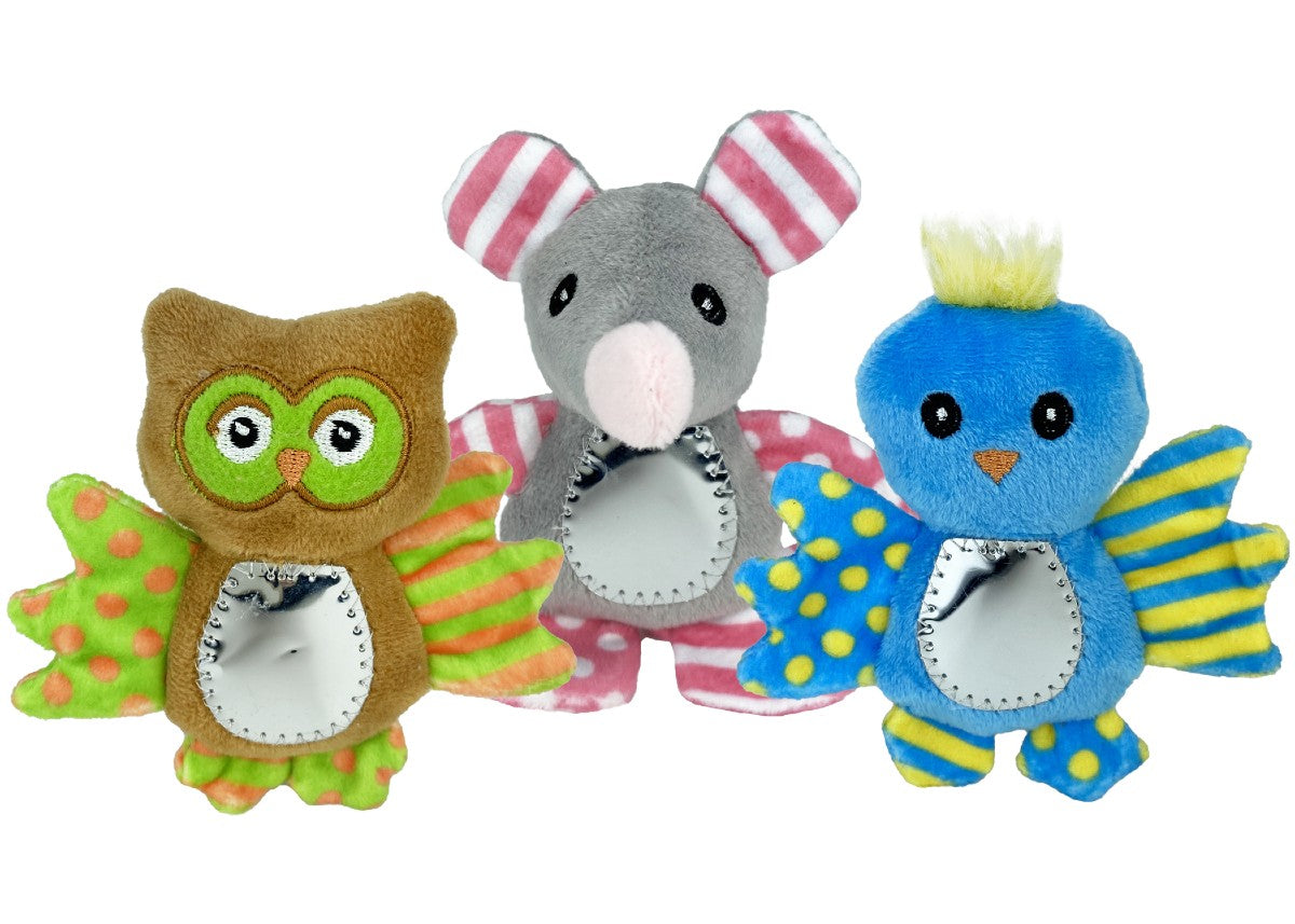 MultiPet Cat-See Assorted Bird, Mouse, Owl Cat Toy - 5 in