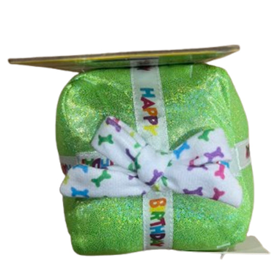 MultiPet Birthday Present Dog Toy - Green (3.5")