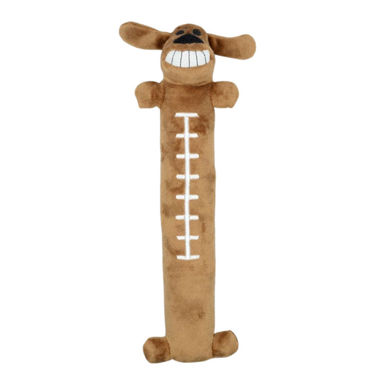 Multipet Tailgate Football Loofa Dog Toy - 12"