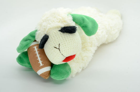 Multipet Tailgate Lamb Chop with Football Dog Toy - 10.5"