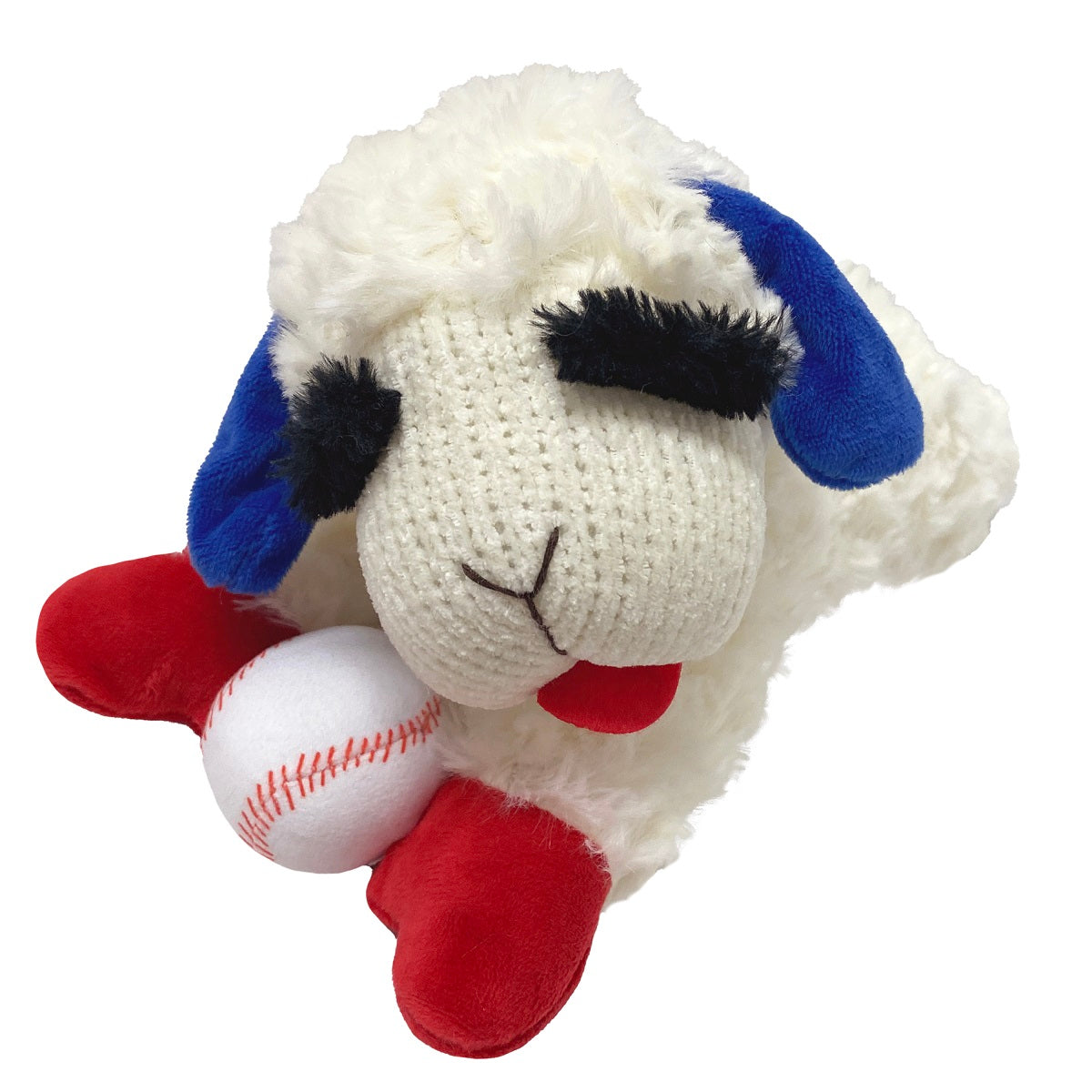 Multipet Baseball Lamb Chop Plush Dog Toy - 10.5"