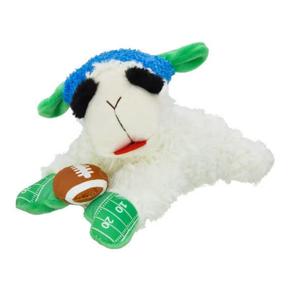 Multipet Tailgate Lamb Chop w/ Football Dog Toy - 6.5"