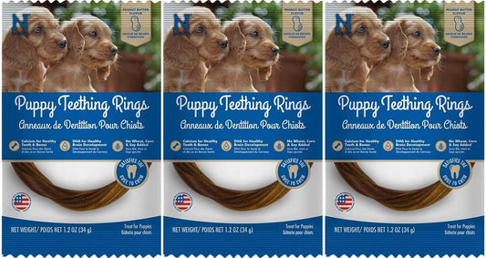 N-Bone Puppy Teething Rings Peanut Butter Flavor- 1 Ring