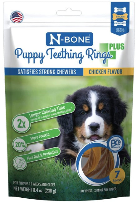 N-Bone Puppy Teething Rings Plus Chicken Flavor (7 count)