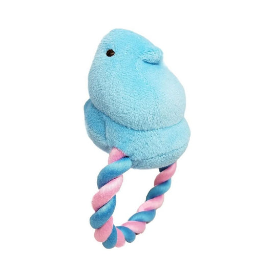 Peeps Squeaky Rope Dog Toys (Blue Chick)