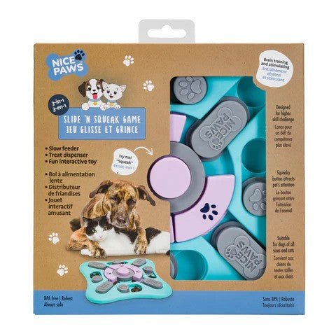 Nice Paws Slide N Squeak Dog Puzzle Feeder - LEVEL 2