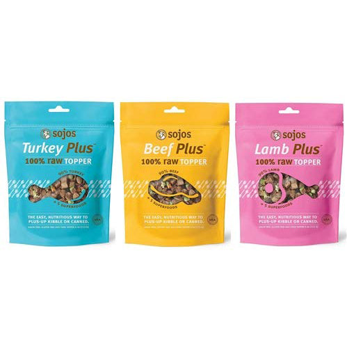 SOJOS Raw Dog Food Topper (Pack of 3 Flavors)