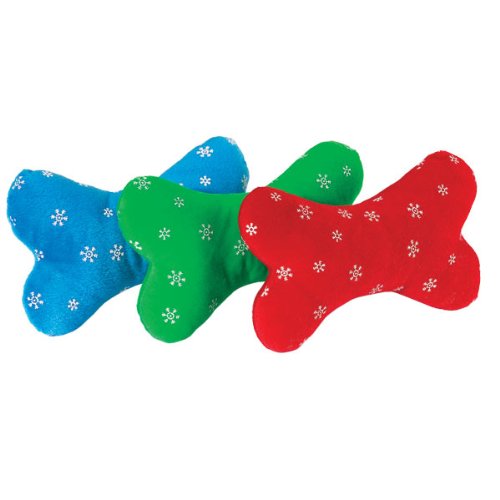 Zanies Blizzard Bone Dog Toys, Large Blue, 7.25"