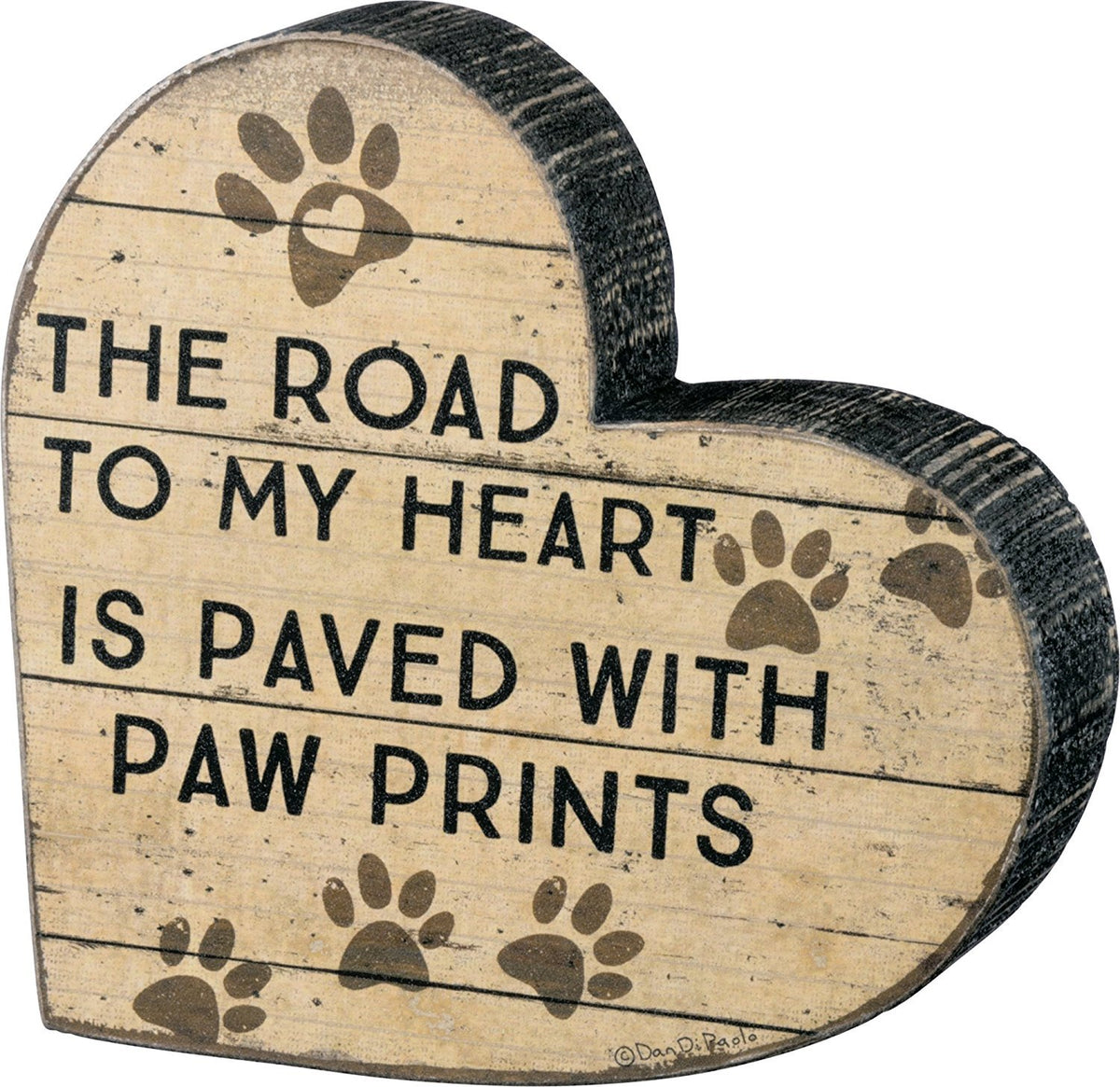 Chunky Heart Shape Paw Prints