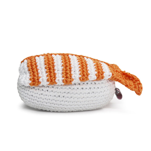 Dogo Pet Fashions PAWer Cotton Crochet Squeaky Toy - Shrimp Sushi