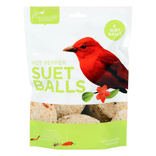 Pacific Bird Soldier Fly & Hot Pepper Suet Balls - 6Pack