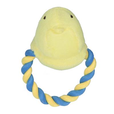 Peeps Squeaky Rope Dog Toy (Yellow Chick)