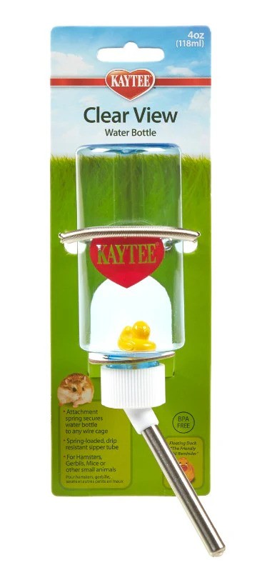 Kaytee Super Pet Clear View Water Bottle for Pet Critters (4 oz)