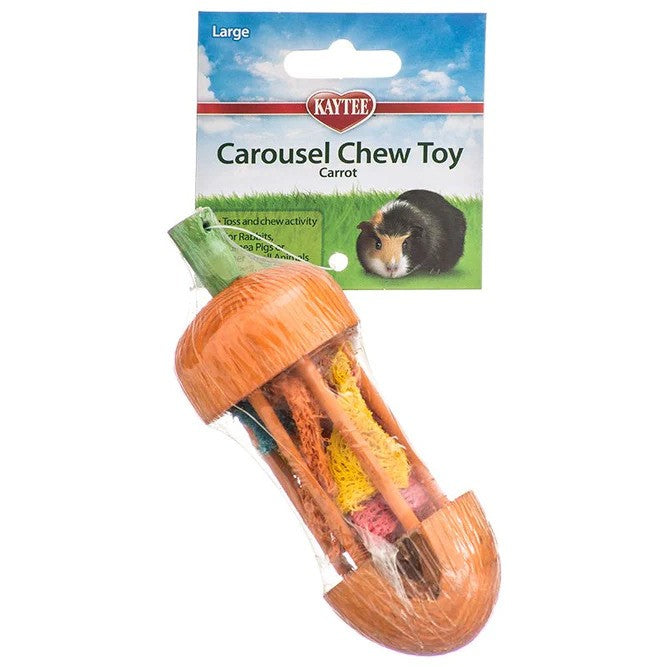 Kaytee Carousel Chew Toy - Carrot (1.75" Diameter x 4.75" High)