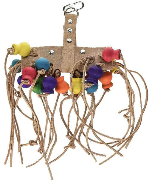 Penn Plax Bird Life Leather-Kabob Medium-Large Sized Bird Toy - 12"