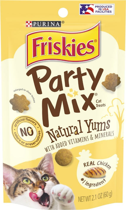 Friskies Party Mix Cat Treats Natural Yums With Real Chicken - 2.1 oz