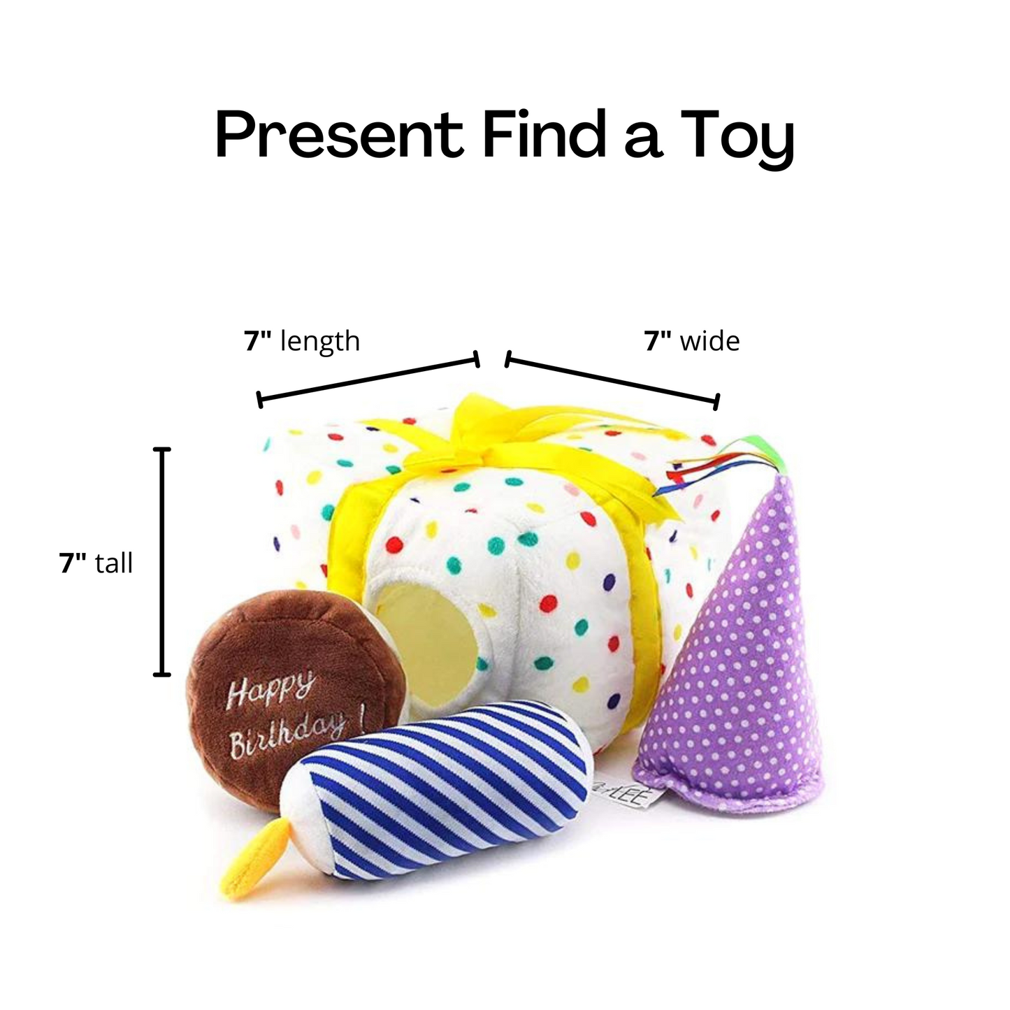 Midlee Birthday Present Find a Toy Dog Toy