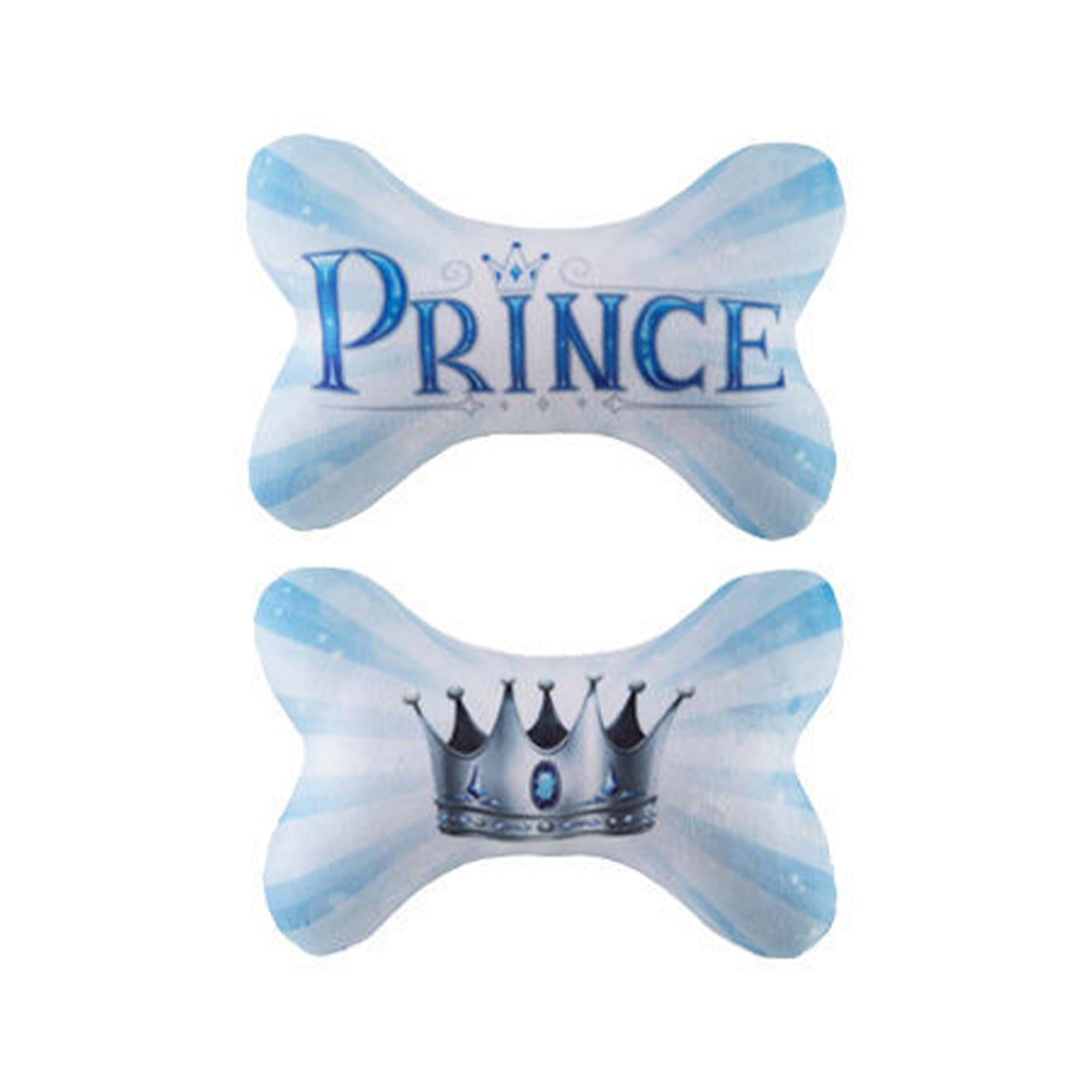 Barker's Bowtique Prince Plush Squeaker Bone Dog Toy - Medium