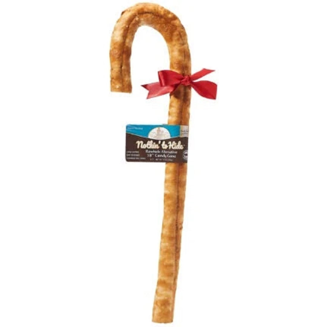 Fieldcrest Farms Nothin' To Hide Candy Cane 18-inch Beef Flavor Dog Chew, 1 count